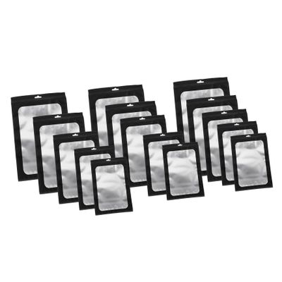 Cabilock 50pcs Multi-functional Sealed Storage Pouches Reusable Self-sealing Bags for Makeup Jewelry and Electronic Components Includes Various