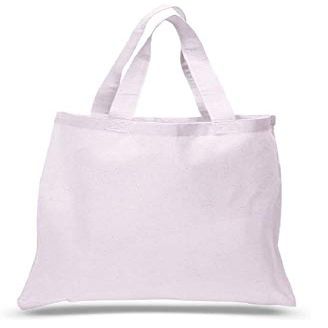 Color Reusable Cotton Canvas Tote Bags,Grocery Tote Bag, Cotton Tote Shopping Bag, DIY Crafts, Gift Tote Bag For Wedding, Birthday, Promotion Giveaways (White)