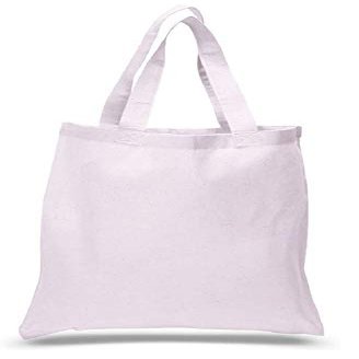 Color Reusable Cotton Canvas Tote Bags,Grocery Tote Bag, Cotton Tote Shopping Bag, DIY Crafts, Gift Tote Bag For Wedding, Birthday, Promotion Giveaways (White)