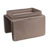 Sofa Armrest Organizer with Cup Holder Tray Chair Arm TV Remote Holder for Recliner Couch Armchair Caddy Bedside Storage Pockets Bag for Cellphone Tablet Book Magazines Drinks Holder Pouch view 4