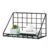 FUFU Wall-Mounted Metal Storage Rack Wall-Mounted Display Rack, Used for Living Room, Office, Bedroom, Bathroom and Kitchen (Color : Black) view 1