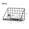 FUFU Wall-Mounted Metal Storage Rack Wall-Mounted Display Rack, Used for Living Room, Office, Bedroom, Bathroom and Kitchen (Color : Black) view 2