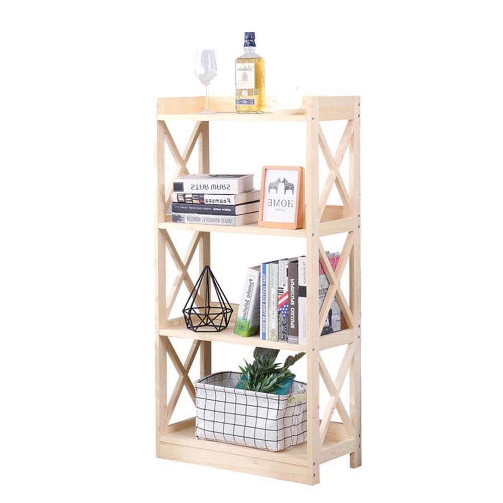 FUFU Bamboo Bathroom Shelf With Free-standing Shelving Unit, Wooden Storage Shelf, Natural Wood Color (Size : 3-Tier)