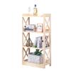 FUFU Bamboo Bathroom Shelf With Free-standing Shelving Unit, Wooden Storage Shelf, Natural Wood Color (Size : 3-Tier) view 1