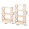 FUFU Bamboo Bathroom Shelf With Free-standing Shelving Unit, Wooden Storage Shelf, Natural Wood Color (Size : 3-Tier) view 3