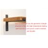 FUFU Wall Partition, Used for Wall Shelf, A Set of 4, Solid Wood Shelf, Metal Frame, Maximum Load-Bearing 15kg view 4