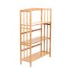 FUFU Bamboo Book Shelf Storage Shelf, Height Adjustable, Kitchen Independent Storage Shelf Plant Shelf (Size : 3-Tier) view 1