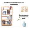 FUFU Bamboo Book Shelf Storage Shelf, Height Adjustable, Kitchen Independent Storage Shelf Plant Shelf (Size : 3-Tier) view 4
