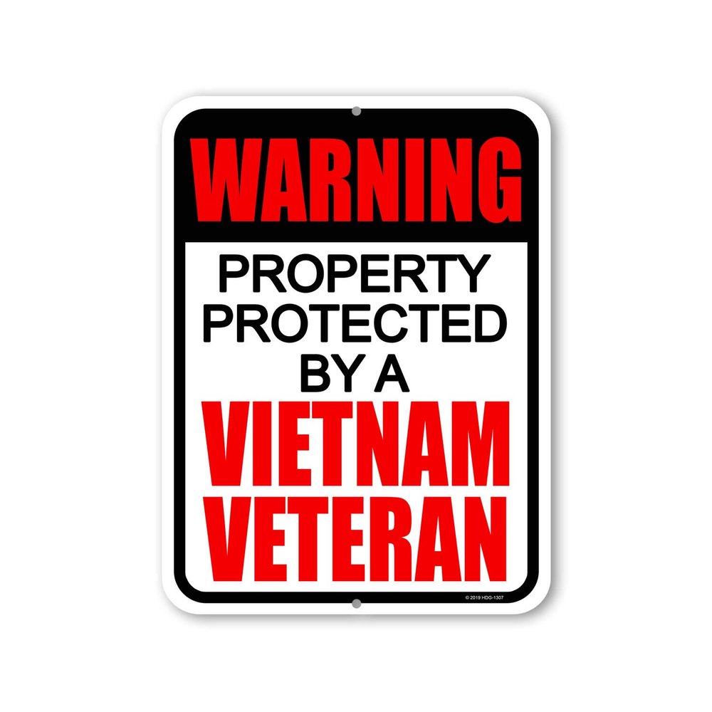 Honey Dew Gifts Tin Metal Property Warning Sign, 9x12 inch, Outdoor, HDG-1307