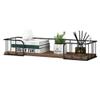 FUFU Wall-Mounted Floating Shelf, Antique Metal Storage Shelf Display Shelf, Used in Living Room, Office, Bedroom, Bathroom, Kitchen (Color : A) view 1