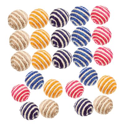 balacoo 35pcs Cat Chew Sisal Rope Interactive Play Toys for Indoor Cats Teaser Rattles for Chewing and Self-Play Random Colors