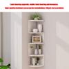 FUFU Corner Shelf, 5-Tier Floating Wall Shelf with Zigzag Design, Bookshelf, White view 3