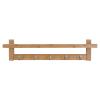 FUFU Floating Shelf Wall-Mounted, Storage Shelf with 5 Hooks, Suitable for Bedroom and Living Room view 1