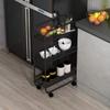 FUFU Storage Bathroom Shelf Floor Multi-Layered Wheeled Side Narrow Slot Trolley view 2