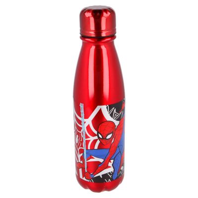 Stor |Daily Aluminium Bottle 600 Ml Spiderman Urban Web
