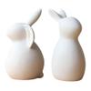 Abaodam 2Pcs Ceramic Bunny Rabbit Figurine Decorations Easter Rabbit Figurines Statue Home Layout Decor Desktop Decor view 1