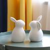 Abaodam 2Pcs Ceramic Bunny Rabbit Figurine Decorations Easter Rabbit Figurines Statue Home Layout Decor Desktop Decor view 3