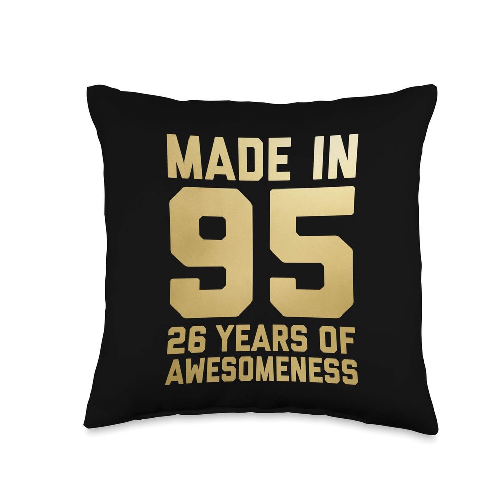 26th Birthday Gift Men Women 26 Year Old Daughter Son 1995 Throw Pillow