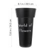 DOITOOL Plastic Flowers Vase Tall Flower Pot Storage Bucket Desktop Cleaning Trash Can Make Up Pencil Holder Container for Flower Arrangement Home Black view 3