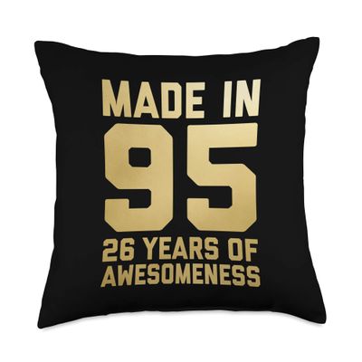 26th Birthday Gift Men Women 26 Year Old Daughter Son 1995 Throw Pillow