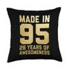 26th Birthday Gift Men Women 26 Year Old Daughter Son 1995 Throw Pillow view 1