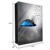 Concept Crystal 50 Key Lock Box Storage Holder with Decorative Front Glass Panel K10 Flying Birds Umbrella view 3