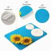 Absorbent Dish Drying Mat for Kitchen Counter - Blue Sunflower Country Style Microfiber Drying Pad, Reversible Drainer Mats for Countertop, Large 18 x 24 inch view 4