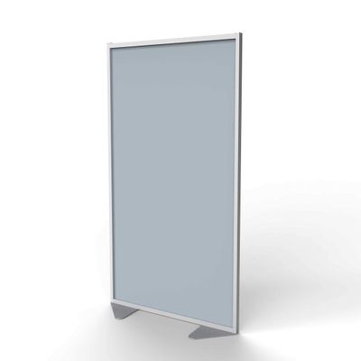 Ghent Partition Room Divider Privacy Screen, Double Sided Vinyl Tack Board, with Aluminum Frame and Full Panel Infill, Silver, 72"H x 48"W, Made in USA (MP7248-8F)