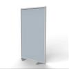 Ghent Partition Room Divider Privacy Screen, Double Sided Vinyl Tack Board, with Aluminum Frame and Full Panel Infill, Silver, 72"H x 48"W, Made in USA (MP7248-8F) view 1