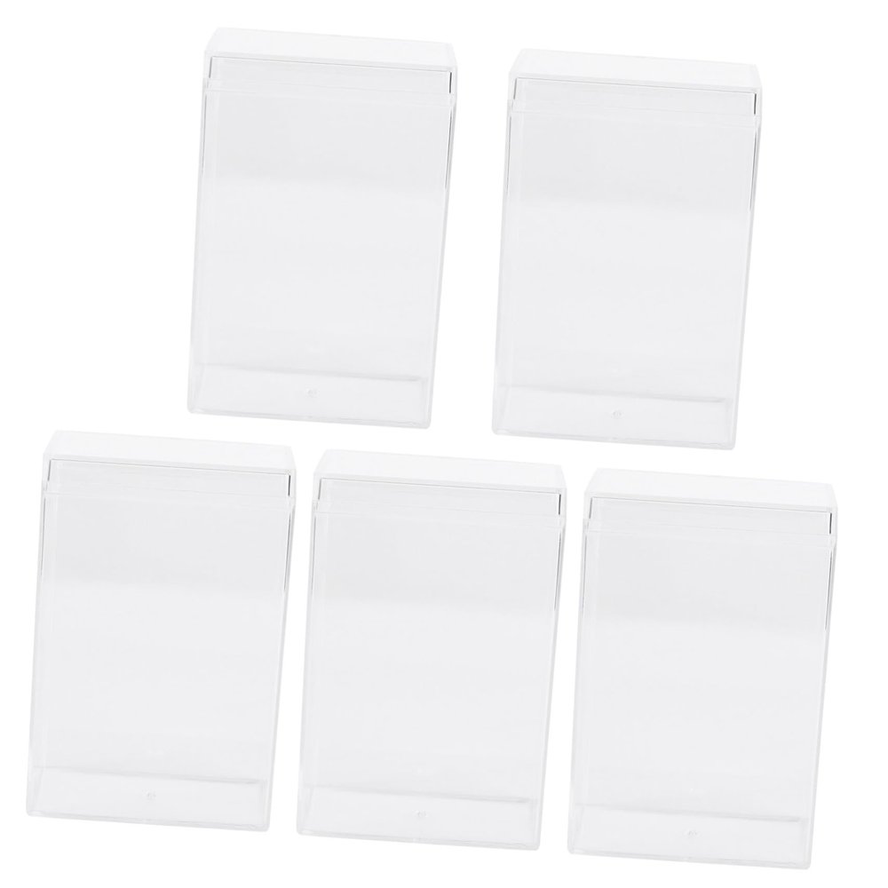 Cabilock 5pcs Figurine Collection Storage Boxes Model Display Case Sturdy Material Decorative Storage Bin Lid