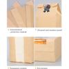 50Pcs Kraft Paper Loaf Bread Packaging Bags, Large PE Coated Bakery Bags with 50 StickersElegant Packaging for Sourdough Loaf, Cookies, and Baked Gifts,12.6"x8.3"x3.9" view 3
