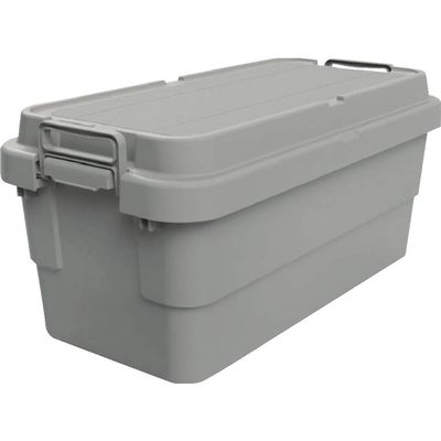 TRUSCO GYCF-70 Trunk Cargo Storage Box, Flat Top Plate, 15.3 gal (70 L), Gray