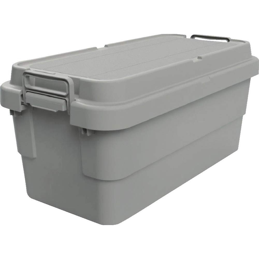 TRUSCO GYCF-70 Trunk Cargo Storage Box, Flat Top Plate, 15.3 gal (70 L), Gray