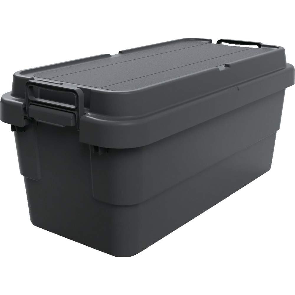 TRUSCO BLKCF-70 Trunk Cargo Storage Box, Flat Top, 15.3 gal (70 L), Black