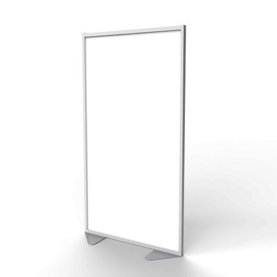 Ghent Partition Room Divider Privacy Screen, Magnetic Porcelain White Board, Double Sided with Aluminum Frame and Full Panel Infill, 72"H x 48"W, Made in USA (MP7248-20)