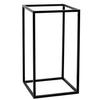 2 pcs 16-Inch Tall Black Matte Metal Geometric Rectangular Stands Flower Vase Holders Wedding Party Home Centerpieces view 1