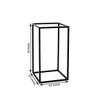 2 pcs 16-Inch Tall Black Matte Metal Geometric Rectangular Stands Flower Vase Holders Wedding Party Home Centerpieces view 4