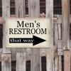 Dyenamic Art Men's Restroom Metal Sign  12x18 Inch Bathroom Decor with Right Arrow  Durable Aluminum for Home, Pool, Wedding, or Restaurant Use view 2