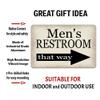 Dyenamic Art Men's Restroom Metal Sign  12x18 Inch Bathroom Decor with Right Arrow  Durable Aluminum for Home, Pool, Wedding, or Restaurant Use view 3