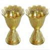 Ukal Set of 2 Brass Diya Diyas Oil Lamps Chirag for Aarti Diwali Navratras Lighting view 1