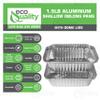 EcoQuality [400 Pack] 1.5LB Oblong Take Out Foil Baking Pans with Dome Lids Shallow - 768 Aluminum Pan for Baking, Roasting, Potluck, Reheating, Catering, Party, BBQ, Baking view 2