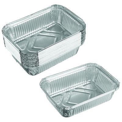 EcoQuality [500 Pack] 1LB Oblong Take Out Foil Baking Pans with Dome Lids - 705 Aluminum Pan for Baking, Roasting, Potluck, Reheating, Catering, Party, BBQ, Baking