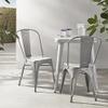 Amazon Basics Metal Dining Chairs, 4 Count, Dark Grey, 20.1 x 17.1 x 33.5 inches view 2