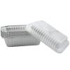 [200 Pack] 1.5LB Oblong Take Out Foil Baking Pans with Dome Lids Deep - 747 Aluminum Pan for Baking, Roasting, Potluck, Reheating, Catering, Party, BBQ, Baking by EcoQuality view 1