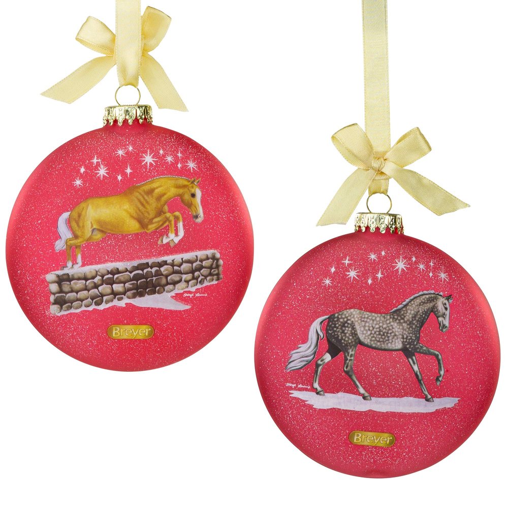 Breyer Horses 2021 Holiday Collection | Artist Signature Ornament - Thoroughbred and Warmblood | Model #700825