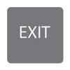 The Sign Studio - 6" x 6" - Grey/White - ADA - Exit Sign with Tactile & Braille view 1