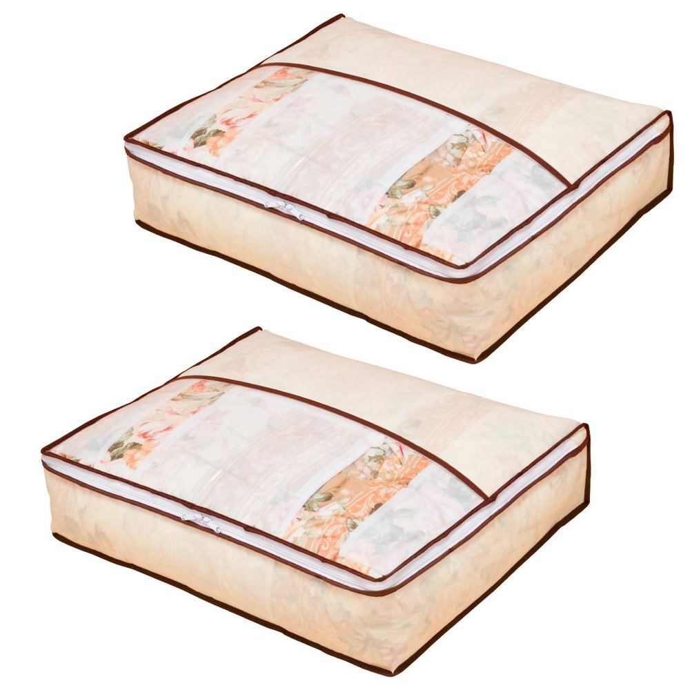 Astro 131-35 Feather Duvet Storage Bag, Set of 2, Single Size, Beige, Non-woven Fabric, Compact, Gentle Compression