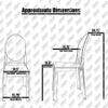 2xhome Ghost Dining Chair with Oval Back | Transparent Acrylic Accent Side Chair for Kitchen, Living Room, Vanity, or Event Seating | Non Stackable (Single, Smoke) view 3