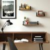 3 Piece Floating Shelf Wall Hanging, Wooden Wall Storage Shelf, Wall-Mounted Storage Rack Shelf, Suitable for Bedroom,Load Capacity 35kg view 4