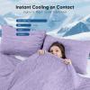 Elegear Revolutionary Cooling Blanket Throw Absorbs Heat to Keep Body Cool for Night Sweats, Arc-Chill 3.0 Cool Fiber Q-Max>0.5 for Hot Sleepers, Lightweight Summer Cold Blankets for Sleeping, Purple view 3